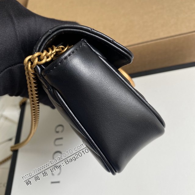 Gucci經典百搭女包 古馳GG Marmont Mini女包 Gucci原廠皮鏈條迷你小挎包 476433  ydg3133
